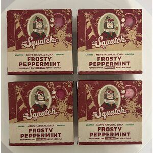 4 Dr. Squatch Natural Soap Frosty Peppermint Limited Edition Zero Grit 5 Oz New